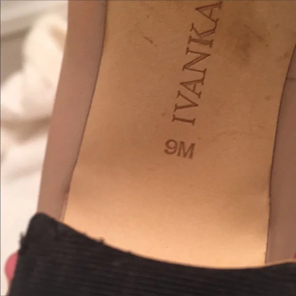 Ivanka Trump Beige and Black Pearl Heels - Picture 9 of 14